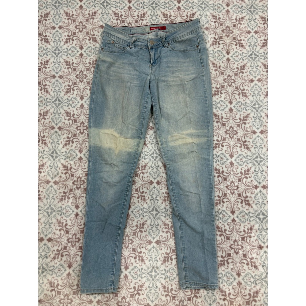 YMI WannaBettaButt Skinny Jeans Light Wash Blue Denim Size 9 Mid Rise Stretch